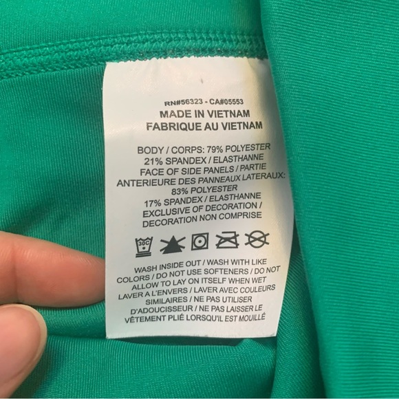 Nike One Dri Fit Green Rainbow Ladder 7/8 Training Tights Size Small - Picture 7 of 7